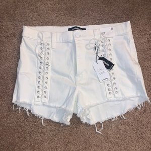 Express White High Rise Shortie